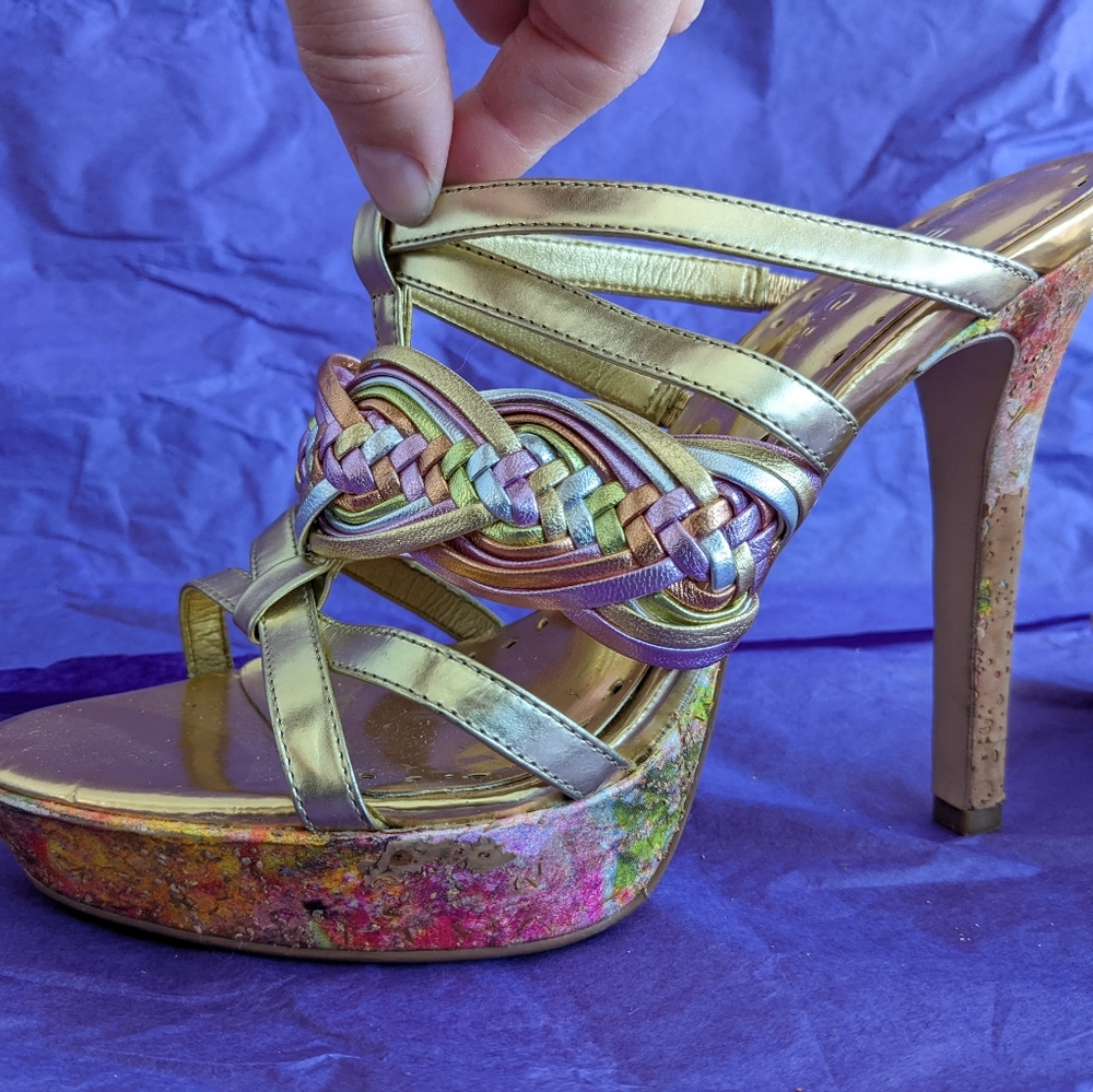 BCBGirls Sandal- Gold Multicolor